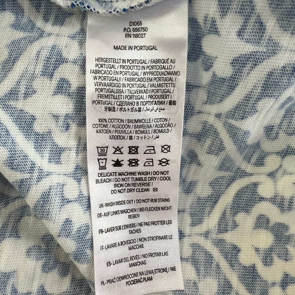 Boden Florrie Jersey Dress in Gallery Blue/Ivy Trellis, size 16-18R - Picture 7 of 9